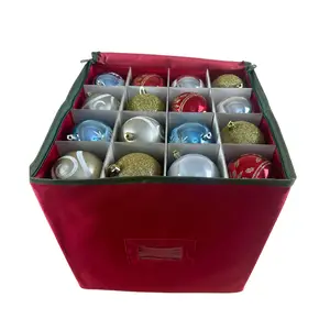Christmas Ornament Storage Store Upto 64 Holiday Ornaments Storage Box Keeps Holiday Decorations Clean And Dry For Next Season