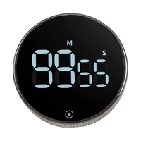 Stok pabrik 99 menit 55secs Timing Magnetic gantung LED Display Rotary Timer hitung mundur untuk dapur