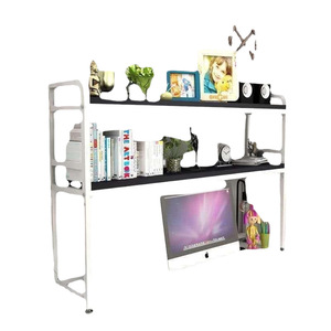 Étagère de rangement de bureau simple, bibliothèque de bureau double couche, organisateur de bureau pour étudiant, type sur pied, rectangulaire - Product Image 5