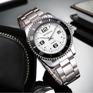 Reloj de Pulsera de Cuarzo de Lujo para Hombre, Reloj de Negocios Casual de Acero Inoxidable con Calendario de Moda - Product Image 1