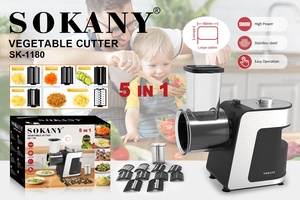 高级品牌2023索卡尼新型多功能食品加工，家用五合一蔬菜切割机 - Product Image 3