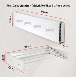 Ráp giặt khô Giá Treo Tường quần áo khô giá có thể thu vào phòng tắm khăn giá - Product Image 5