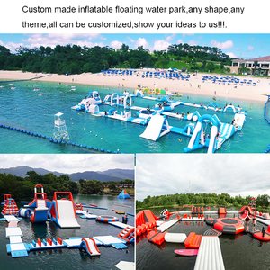 Parc aquatique gonflable commercial à eau libre, avec plusieurs combinaisons de jeux sportifs - Product Image 3