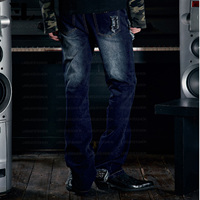 LARSUR Custom Denim Factory Premium Distress Wash Flare Denim Pant studded Rivet Western Classic Ripped Damage BootCut Jeans Homme