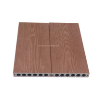Planches de terrasse en WPC co-extrudé de 1ère génération modernes pour l'extérieur, 25*140mm, imperméables, ignifuges, antidérapantes, composites pour jardin