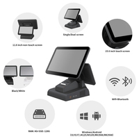 Imprimante thermique pour restaurant, écran tactile double, caisse enregistreuse, terminal de point de vente avec Bluetooth 5.2 et Wi-Fi 6, système d'exploitation Windows/Android