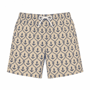 Shorts de Playa para Hombre, Ecológicos, de Secado Rápido, con Estampado de Hojas de Monstera Tropical, Cintura Elástica, Casuales, para Verano - Product Image 6