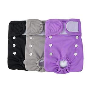 HIPHOPPET Pañales para perros reutilizables lavables para cachorros masculinos y femeninos Almohadillas de entrenamiento con broches ajustables Protección para la incontinencia - Product Image 1