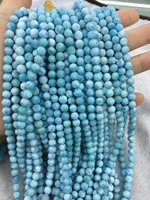 Prix de gros d'usine Larimar bleu naturel 6MM perles rondes pierres précieuses pour la fabrication de bijoux en pierre de Larimar