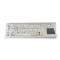Clavier mécanique imperméable de kiosque en métal industriel de 65 touches avec le touchpad ou la boule de commande
