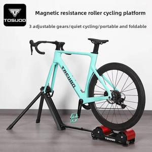 TOSUOD TS-QXT0628 Soporte <span class=keywords><strong>de</strong></span> <span class=keywords><strong>Entrenamiento</strong></span> <span class=keywords><strong>para</strong></span> <span class=keywords><strong>Bicicleta</strong></span> <span class=keywords><strong>de</strong></span> Carretera con Rodillos <span class=keywords><strong>de</strong></span> Resistencia Magnética <span class=keywords><strong>de</strong></span> Aluminio <span class=keywords><strong>de</strong></span> 6 Velocidades, <span class=keywords><strong>para</strong></span> Uso Comercial y Doméstico en Interiores - Product Image 2