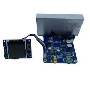 Transmissor de rádio fm 15w, estação de transmissor de rádio pll stereo digital de frequência diy kits 76m-108 mhz antena receptor tela lcd digital