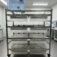 Système de rangement pour rongeurs en plastique solide avec fermeture à bouton-pression, boîte réglable verrouillable en acier inoxydable écologique pour reptiles