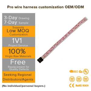 Harness Kabel Listrik Otomatis OEM ODM Lengkap untuk Komputer Terminal Molex JST Tembaga AWG Konduktivitas Tinggi Nilon - Product Image 3