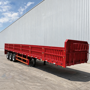 Semirremolque de Carga de 3 Ejes, 40 Pies, 40 <span class=keywords><strong>Toneladas</strong></span>, con Paredes Laterales, para Transporte de Carga - Product Image 3