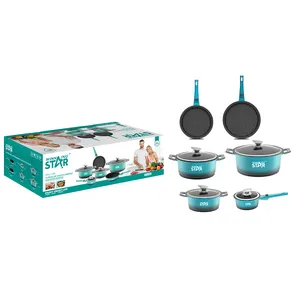 GAGNER STAR Non-Bâton Pan 6-Pièce Ensemble ST-5106 Poêle Antiadhésive Ensemble En Alliage D'aluminium Ustensiles de Cuisine Soupe de Pot Ensembles