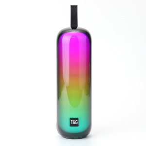 TG384K Charming PORTABLE <strong>SPEAKER</strong> OUTDOOR INDOOR COLORFUL HALF LED HALF FABRIC CUSTOM BRAND Wireless <strong>SPEAKER</strong> with Microphone - Product Image 6