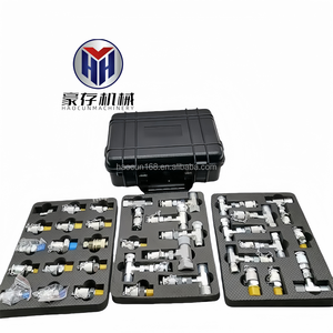 Новый стальной комплект для испытания гидравлического давления для экскаватора, быстроразъемный адаптер и латунный шланговый фитинг, гидравлическая испытательная муфта - Product Image 2