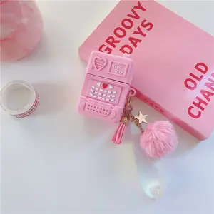 Cho AirPods trường hợp, 3D điện thoại dễ thương phong cách nhà thiết kế bìa mềm Silicone trường hợp đối với <span class=keywords><strong>Apple</strong></span> AirPods 1 2 3 Pro với Keychain - Product Image 3