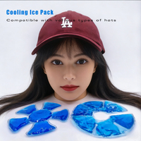 Bandeau rafraîchissant réutilisable en gel non toxique pour casque, idéal pour le cyclisme, les voyages, l'extérieur et le soulagement des maux de tête