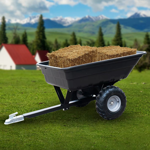 Remorque de transport tout-terrain robuste de 295 kg avec plateau basculant et cuve antirouille pour travaux extérieurs - Product Image 1