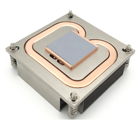COOLSERVER CS-2011-1U1CA 1U Pendingin CPU Server untuk Motherboard Persegi TDP110W Casing Komputer Tembaga & Aluminium