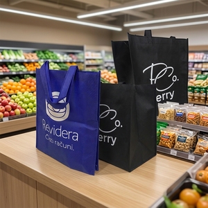 Bolsa de Compras Personalizada, Ecológica, de Fibra de Yute, Sin Tejer, de Colores Mixtos, para Uso Diario - Product Image 1