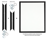 Kit de cadre en aluminium DIY personnalisable, écologique, avec système de fixation rapide et montage facile, pour accrochage d'éléments d'angle, vente en gros usine OEM