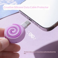 Protecteur et organisateur de câbles en silicone 2-en-1, gestion des fils détachable, lot de 2 protège-câbles, anti-emmêlement, pour iPhone et Type-C