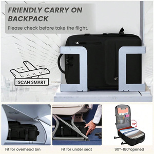 Women's <b>Backpack</b> <b>Large</b> Capacity 36-55L Waterproof Laptop Bag For Business Travel With Interior Zipper Pocket - Product Image 2