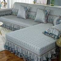 Nouveauté Housse de Canapé Universelle pour Salon 1/2/3/4 Places Design Moderne Tissu Antidérapant Coton avec Spandex Quatre Saisons