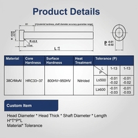 Pasador Expulsor DIN 1530 38CrMoAl (1.8507) Nitrurado 4.1-5.9mm para Molde de Inyección de Plástico, 100% Inspeccionado