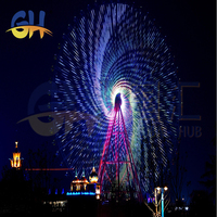 Grande Roue Géante de 75 m pour Parc d'Attractions Luna Park, Équipement de Fête Foraine Extérieure