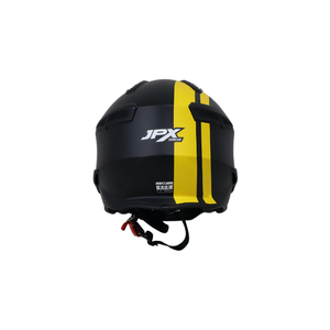 Casco Modular Integral JPX MX 726 R, con un brillante motivo amarillo MX 04 para aventuras de motocross audaces y dinámicas. - Product Image 3