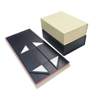 Caja de Regalo Magnética Plegable Transfronteriza de Materiales Reciclados con Papel Especial UV, Embalaje Cosmético Vacío para Crema Facial y Colorete - Product Image 1