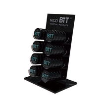 Présentoir personnalisé en acrylique pour sachets de snus et de nicotine, fabriqué en usine au Vietnam, pour les boutiques de tabac Zyn