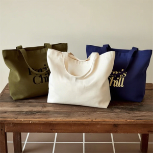 Günstige, individuell bedruckte Baumwoll-Einkaufstasche aus recycelter Baumwolle mit Logo, bedruckte Blanko-Tragetasche, Einkaufstasche mit Reißverschluss aus Canvas - Product Image 2