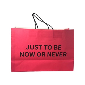 Tùy chỉnh màu hồng kraft giấy mua sắm túi bền xử lý cho quần áo tác phẩm nghệ thuật Cán dập nổi in ấn cho quà tặng bán lẻ - Product Image 4