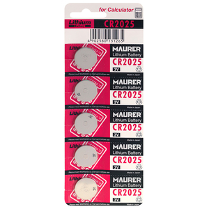 Batteria a Bottone al Litio CR2025 (Confezione Blister da 5 Batterie) - Product Image 2