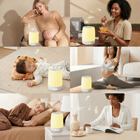 Vente en gros Mini veilleuse d'ambiance Machine à dormir à bruit blanc Machine à pluie forte pour la méditation avec matière plastique alimentée par batterie