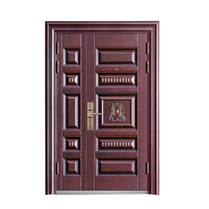 TECHTOP-Puerta de acero con hojas personalizadas, puerta de seguridad antirrobo, doble puerta frontal <span class=keywords><strong>desigual</strong></span>, lujosamente exquisita - Product Image 4