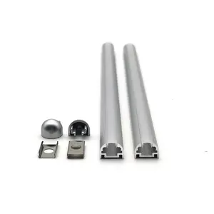 Surface Mount Frame IP20 T5 6063 Anodizado com PC Led Strip Light Parts Canal Alumínio Extrudado Led Perfil