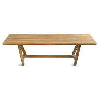 Table console murale en bois d'orme de style rustique antique chinois, reproduction de luxe classique, pieds croisés
