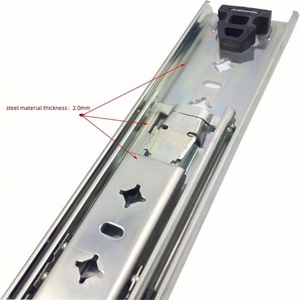 Glissières télescopiques robustes en acier à roulement à billes de 120 kg, 53 mm, design moderne, pour tiroirs de 1200 mm pour armoires de cuisine - Product Image 6