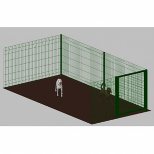 Modulo Aggiuntivo per Recinto per Cani 200x400x122cm Verde in Ferro Zincato Verniciato con Pali Interrati in Acciaio Inox e PVC - Product Image 1