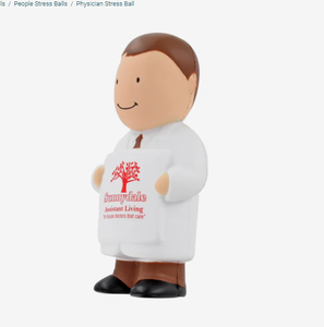 Balles anti-stress personnalisées pour médecins, jouets à presser promotionnels pour médecins, logo imprimé, cadeau en gros - Product Image 3