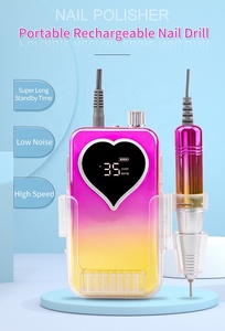 Perceuse professionnelle de manucure d'ongle de <span class=keywords><strong>coeur</strong></span> de dégradé sans fil avec la tête de meulage 35000rpm - Product Image 2