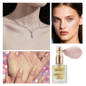 Polvo <span class=keywords><strong>Iluminador</strong></span> con Brillo, Contorno Facial, Maquillaje de Larga Duración Resistente al Sudor, Spray Corporal y Facial para Cosméticos - Product Image 4