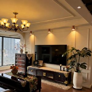 BALOM Customized European Style Wood <b>TV</b> Cabinet Retro Fusion Design Storage <b>TV</b> <b>Stand</b> with Decorative Doors - Product Image 3