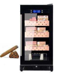 NUELEAD Almacenamiento de exhibición de madera de cedro español ajustable Caja de cigarros Gabinete Humidor Enfriador - Product Image 1